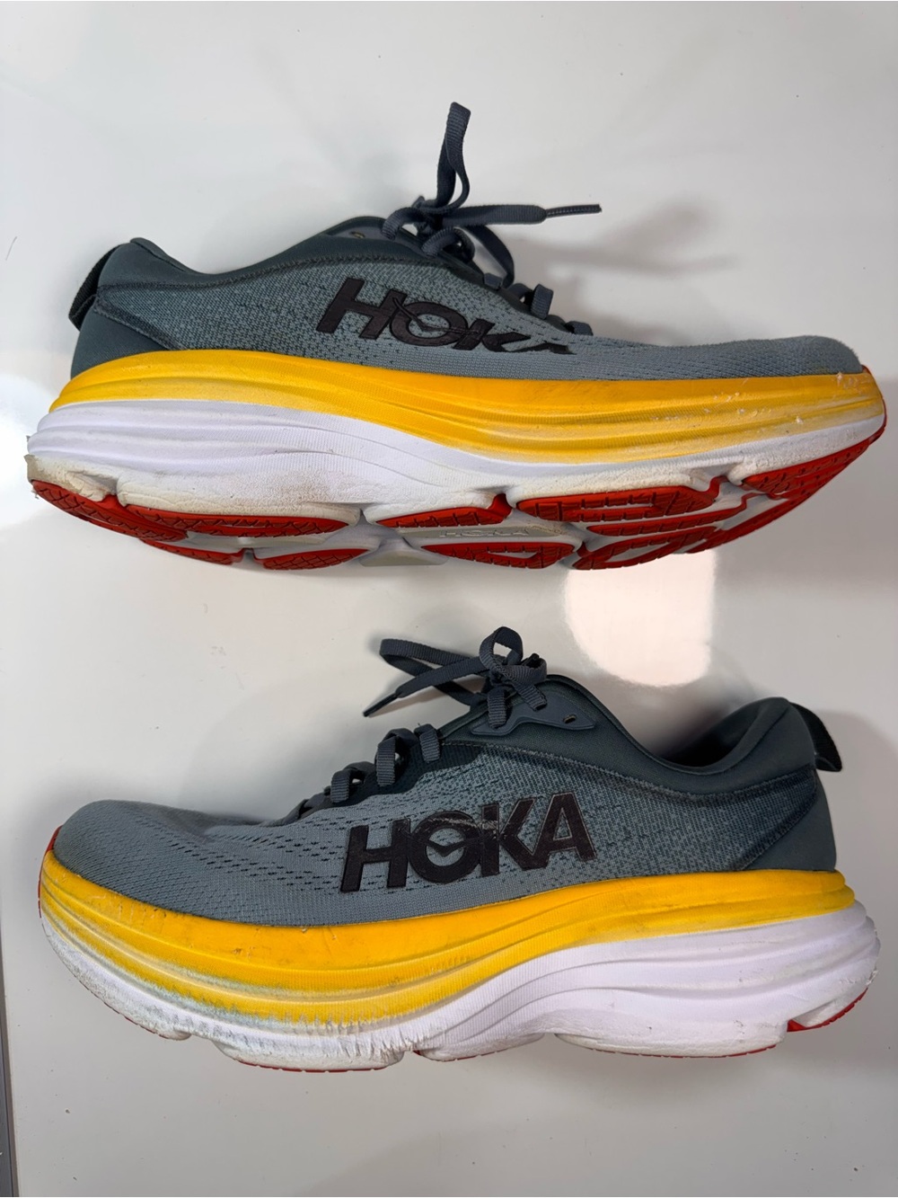 HOKA Bondi 8 Men’s Size 10 D Goblin Blue Mountain Spring Running Shoes 1123202